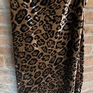 Skylar+Madison velvet cheetah print dress size M
